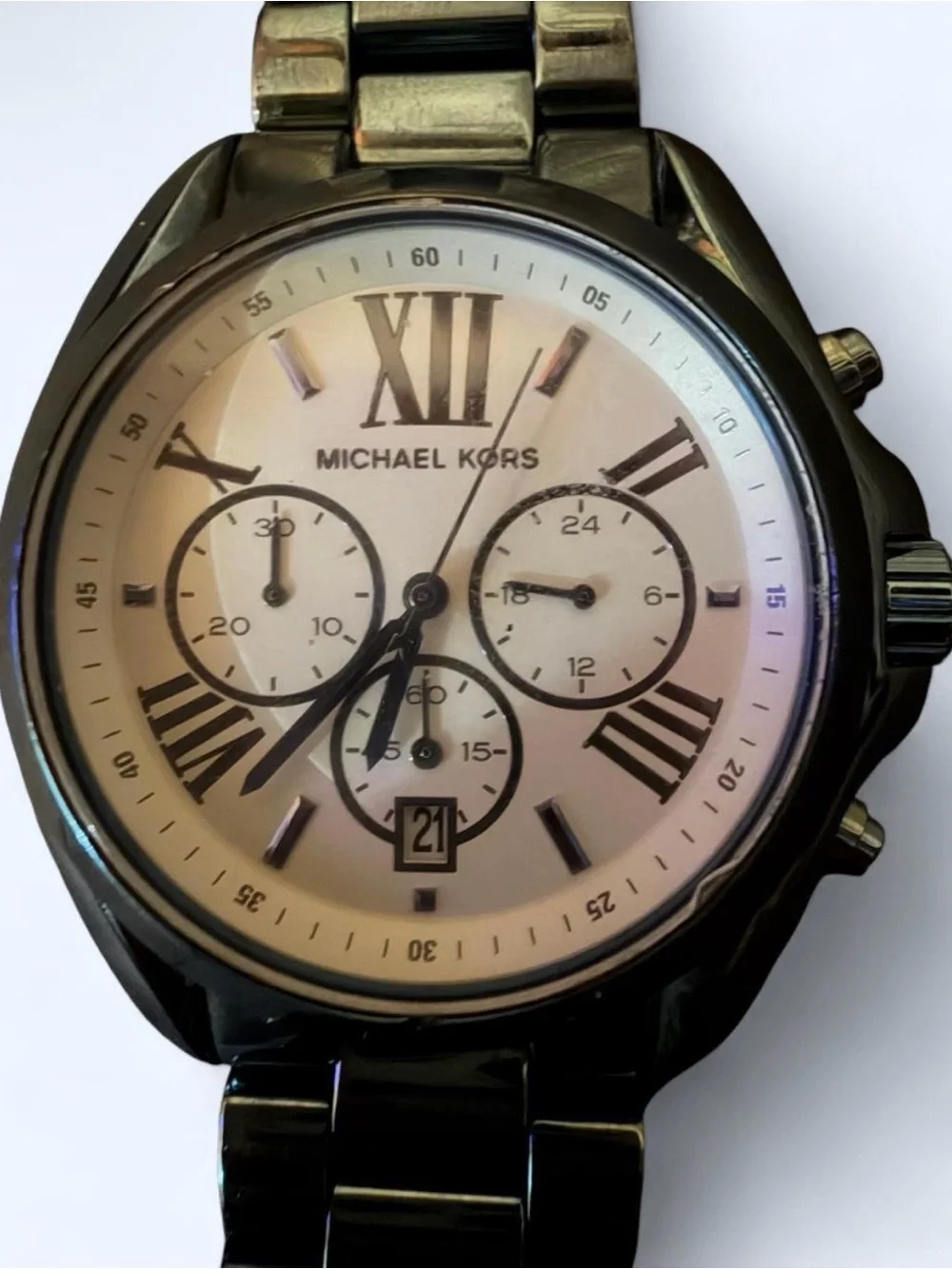 Michael Kors Men’s Gold and Black Chronograph Bracelet Watch
